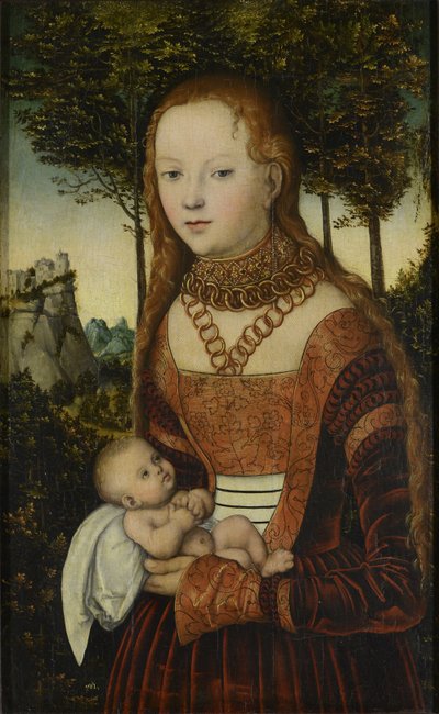 Young Mother with Child by Lucas Cranach the Elder